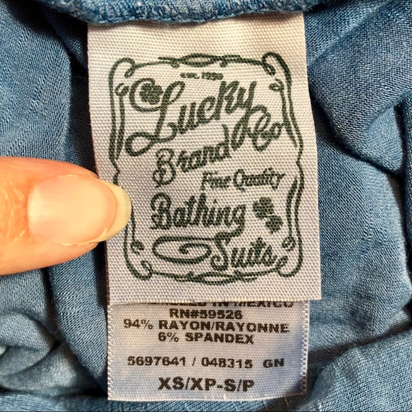 Lucky Brand XS ombré blue tie dye maxi tube dress - Picture 4 of 7